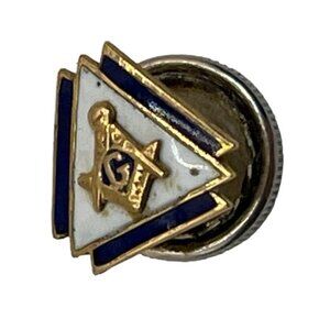 Vintage Masonic Triangle Lapel Pin A259 Pic of Back?